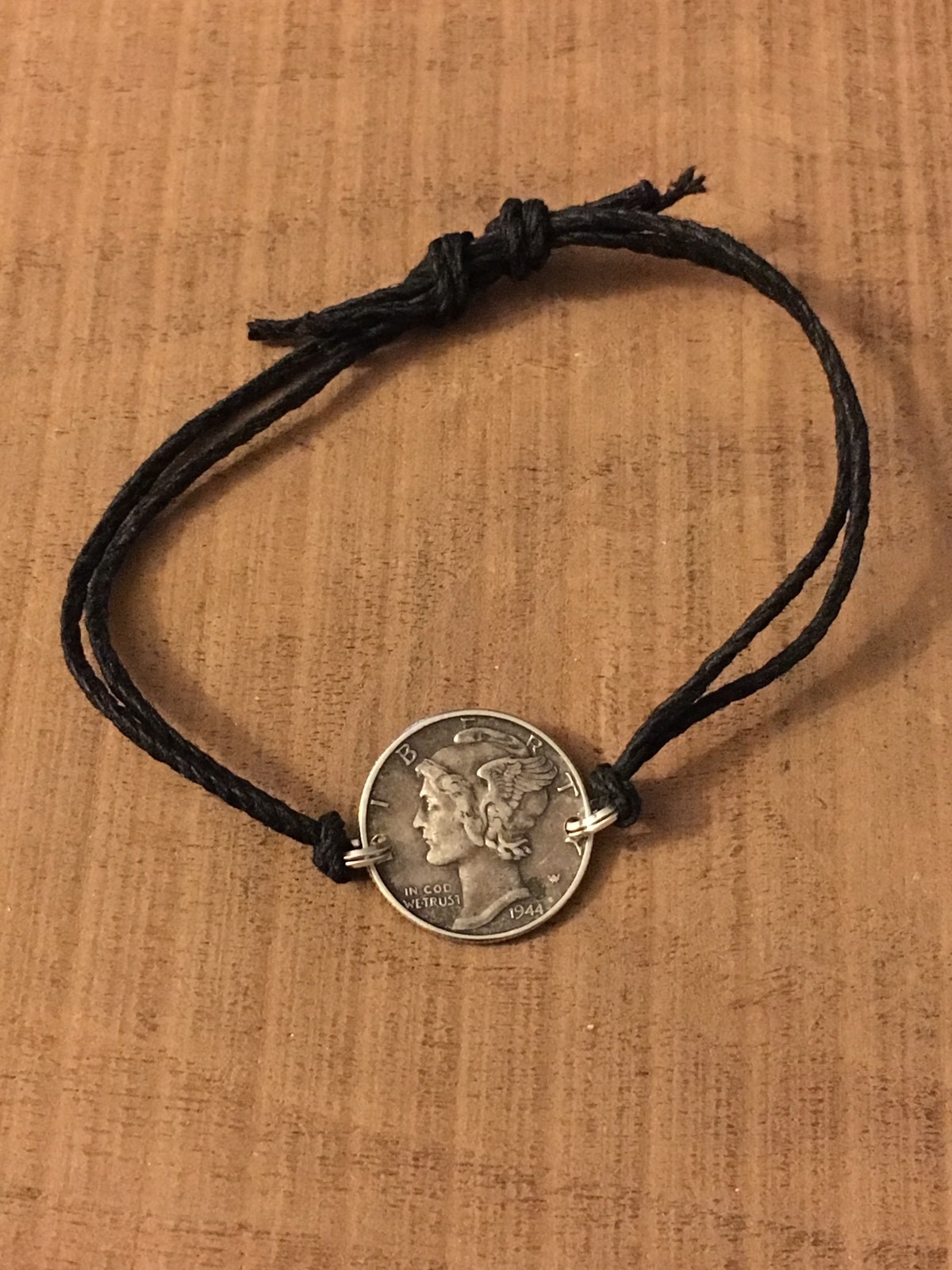 Adjustable MERCURY DIME Coin Jewelry BRACELET 90% Silver With .925 Links! Hemp