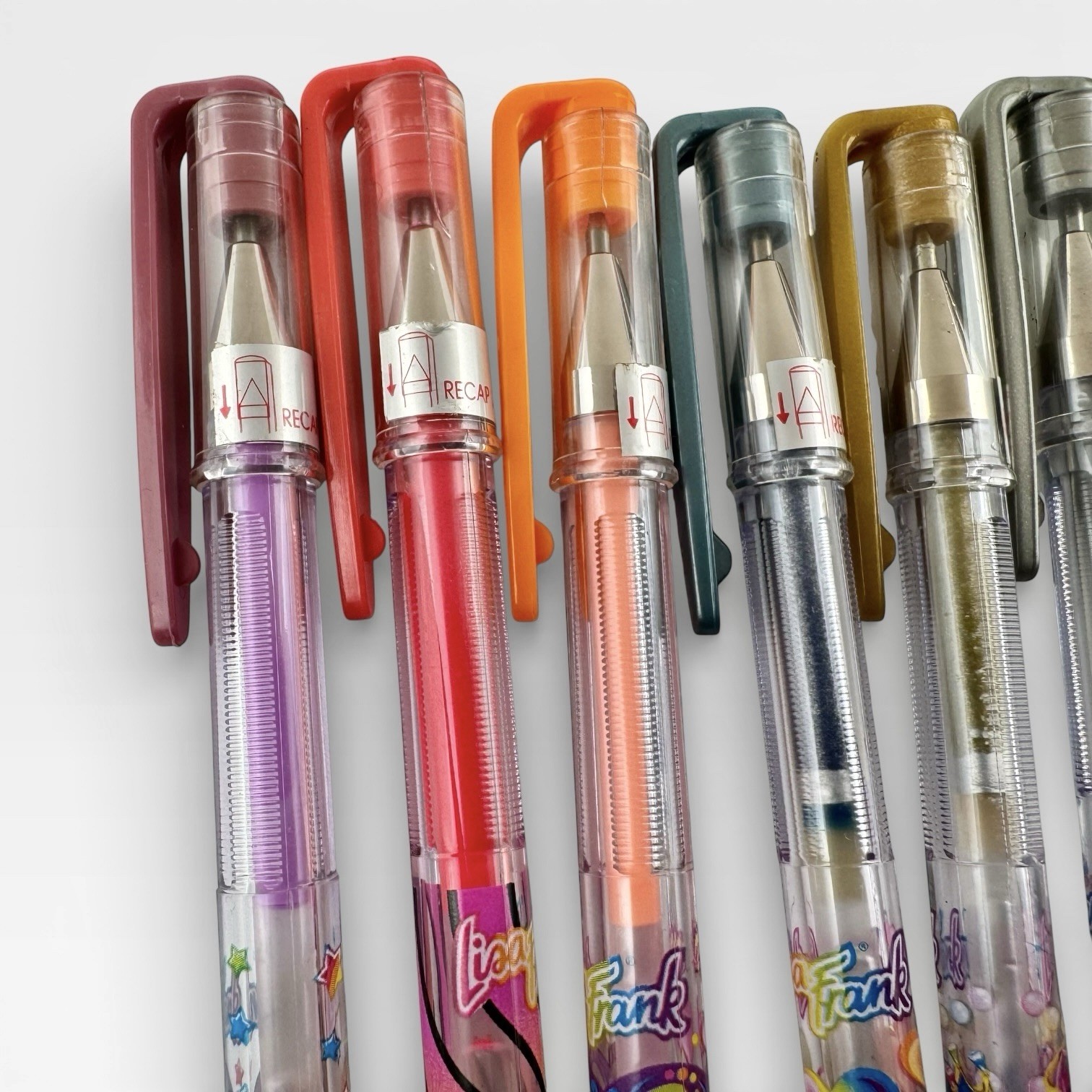 LISA FRANK DREAM WRITERS Vintage LOT Dried Up GEL PENS Stickers Notepad Holder