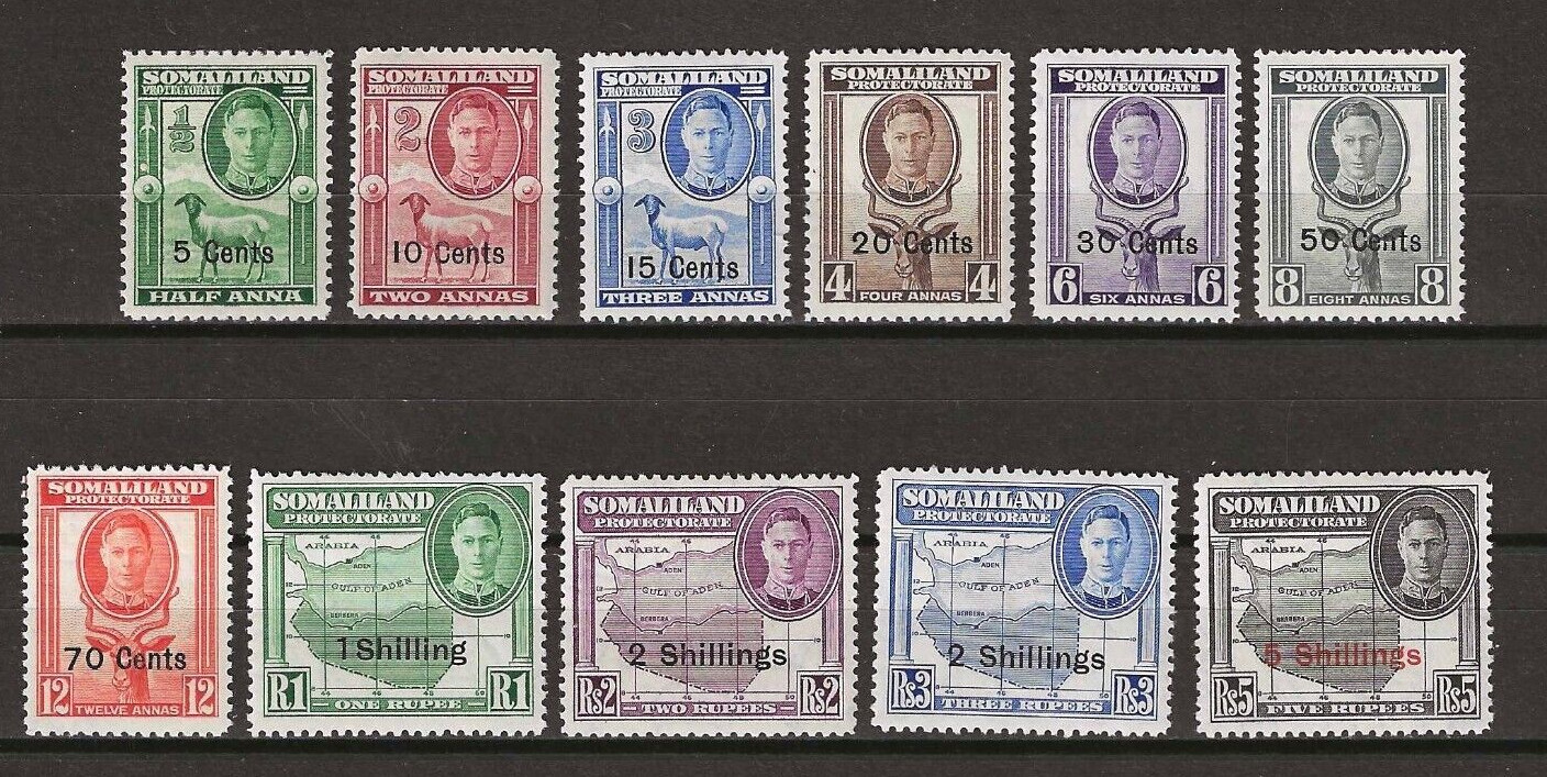 SOMALILAND 1951 SG 125/135 MINT