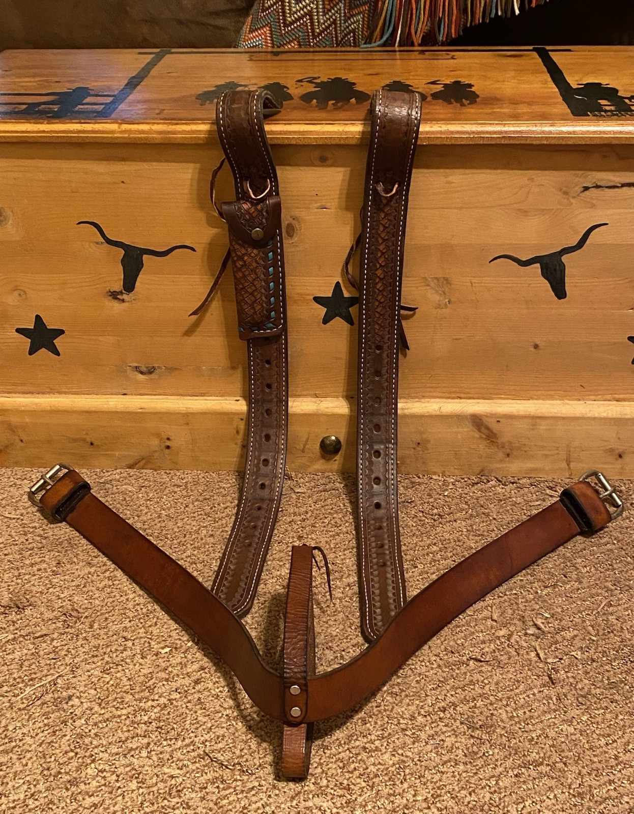 Double J Saddlery Western Saddle Back Billets + Flank Cinch BuckstitchHolder USA