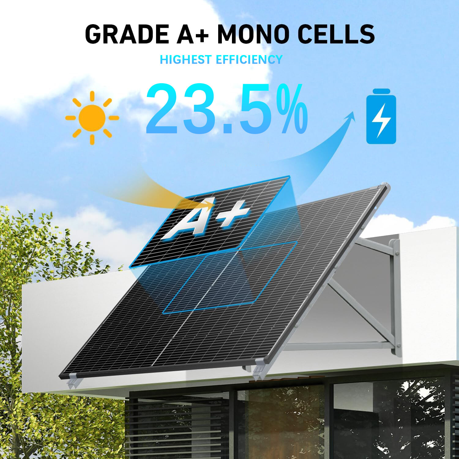 100W 200W 400W 1000W Watt Solar Panel Mono 12V Charger RV Home Off-Grid Boat