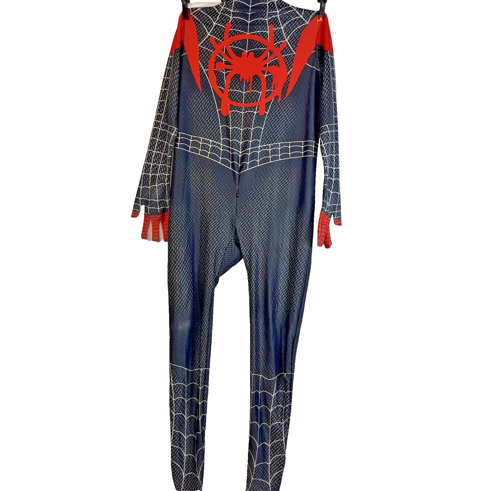 Spider Man Youth Costume Suit Miles Morales Black Red Zentai Large Cosplay