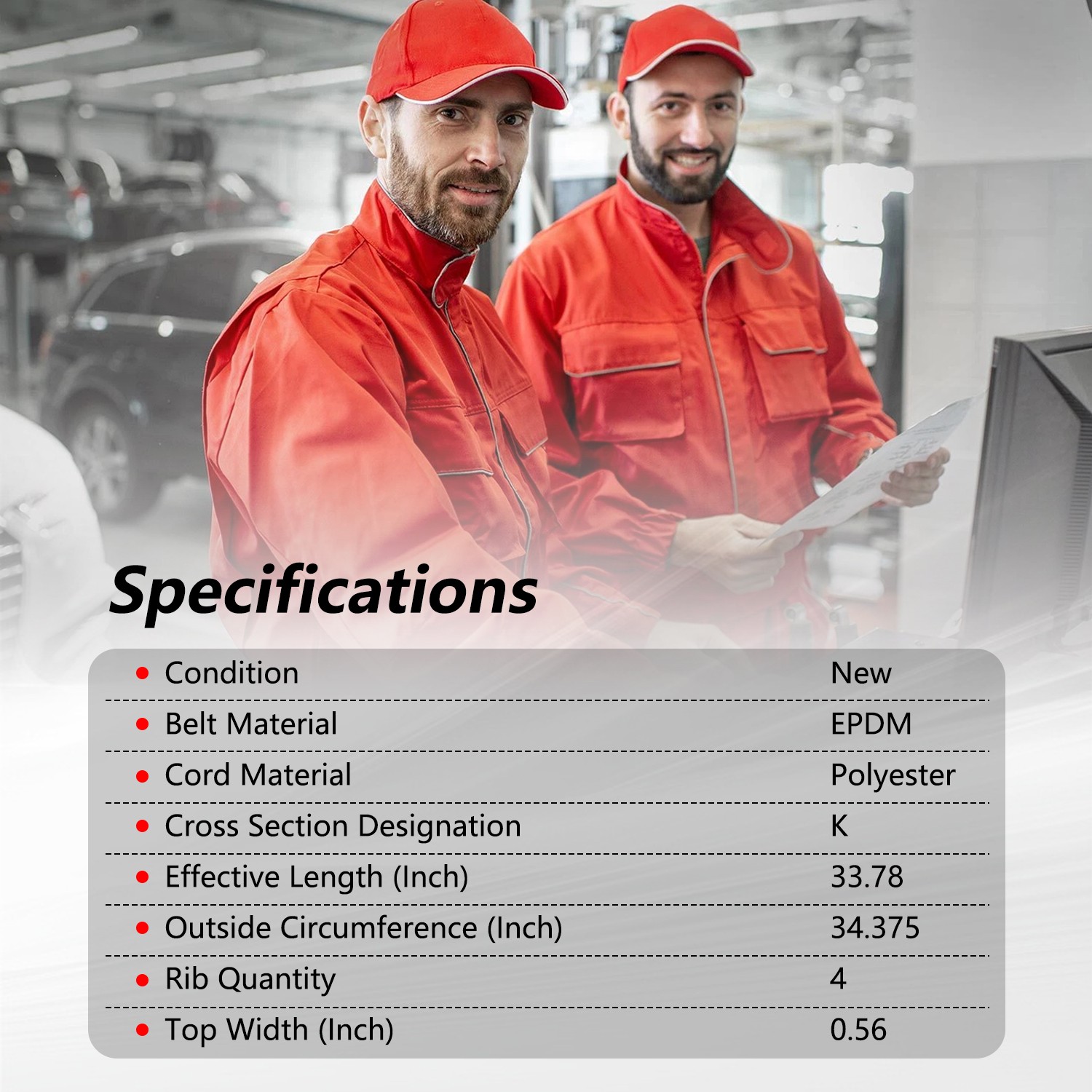 New AC Compressor Drive Belt for Cadillac Escalade Chevrolet Suburban GMC Yukon