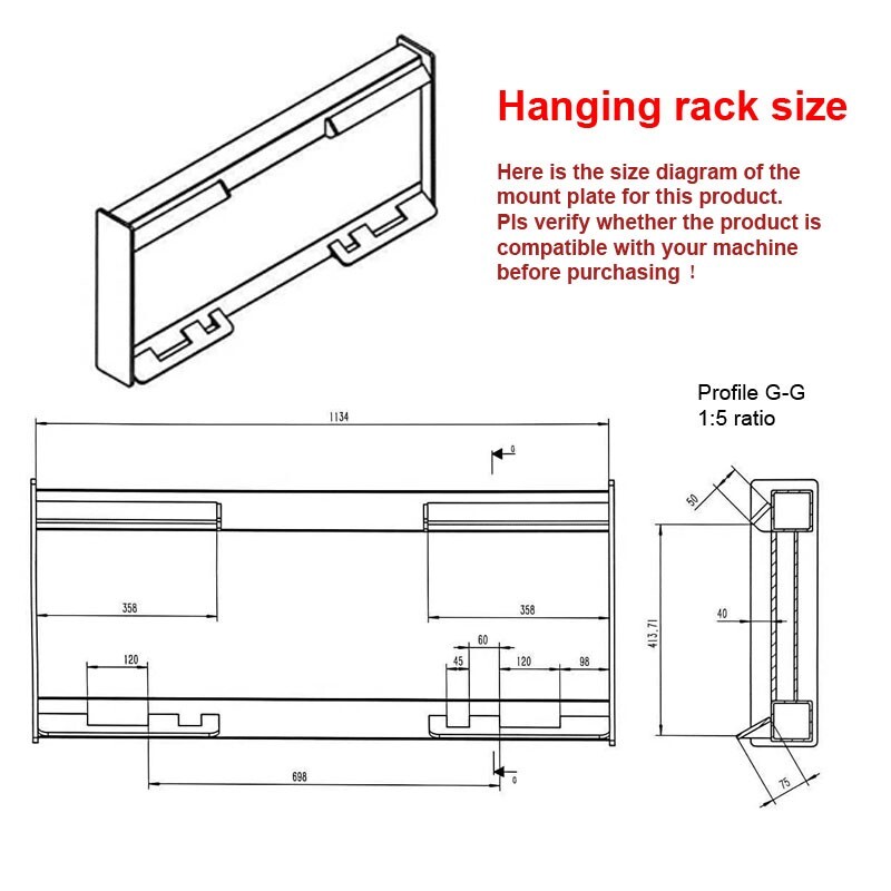 72in LandHonor Rake Bucket Hydraulic Teeth Soil Conditioner Skid Attachment