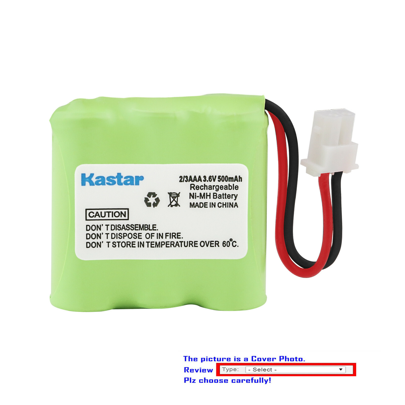 Kastar 3.6V 500mAh NiMH Battery Replace for Eton FRX2 Hand Turbine Weather Radio