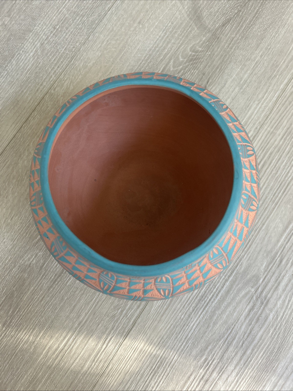 Acoma Etched Pottery Bowl Pot, New Mexico