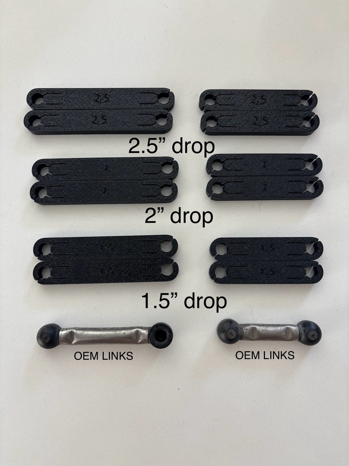 Tesla Model S And X 2012-2020 LOWERING LINKS 1.5" 2" 2.5"Set COMBO FREE SHIPPING