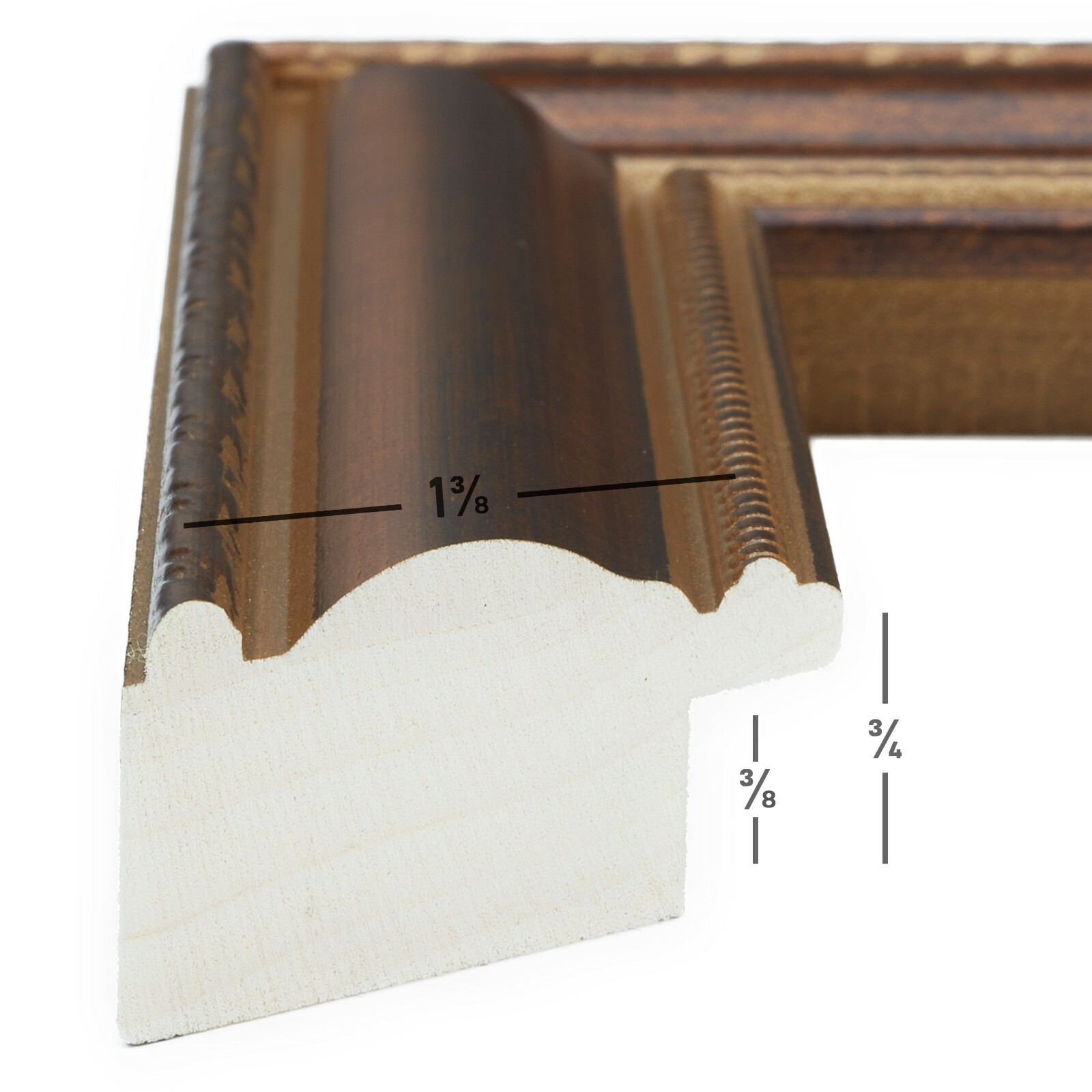 Craig Frames Victoria, 1.37 Inch Wide Ornate Aged Bronze Picture Frame