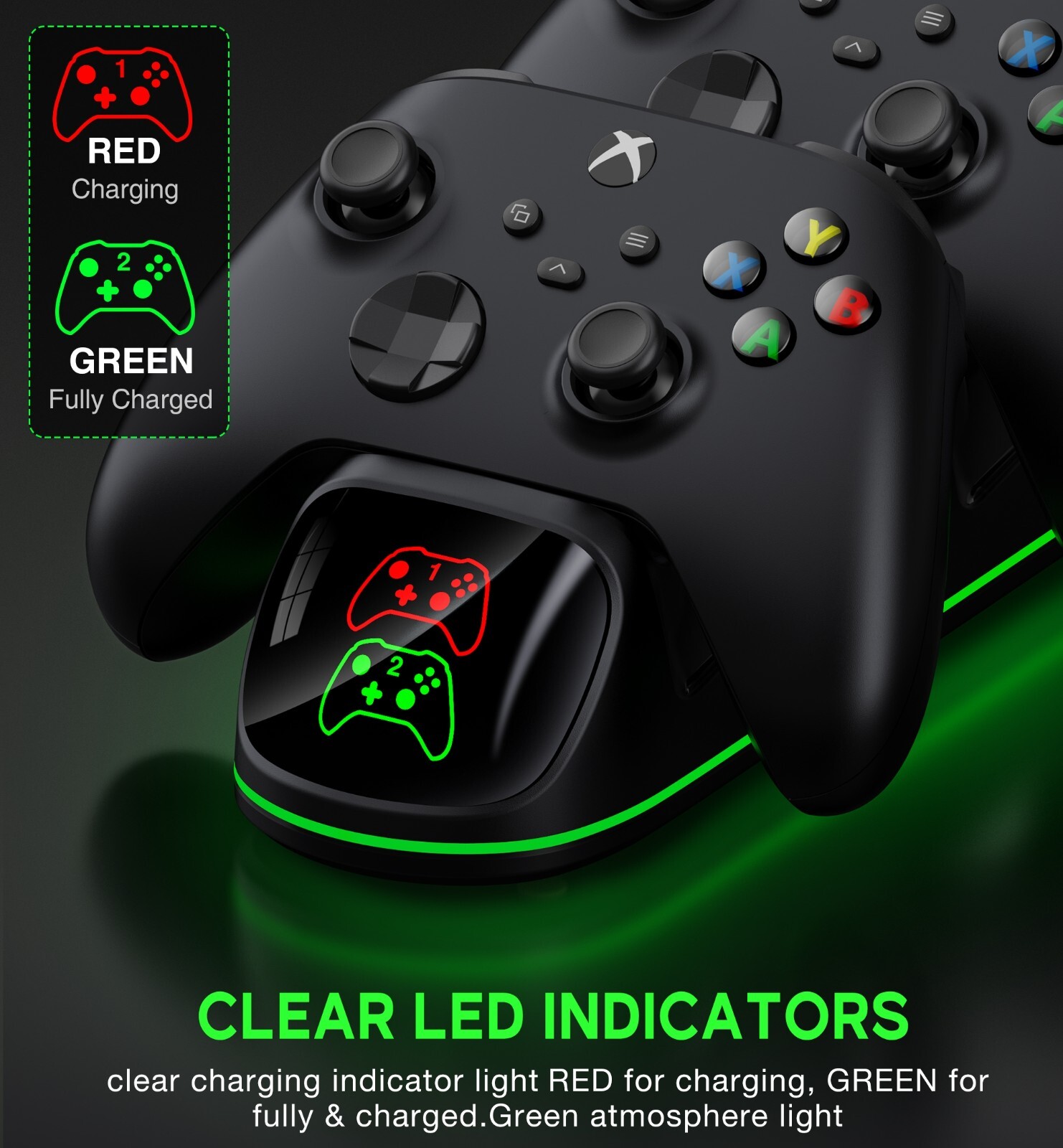 4800 mWh Xbox Controller Battery Pack Charging Dock For Xbox One/Xbox Series X|S