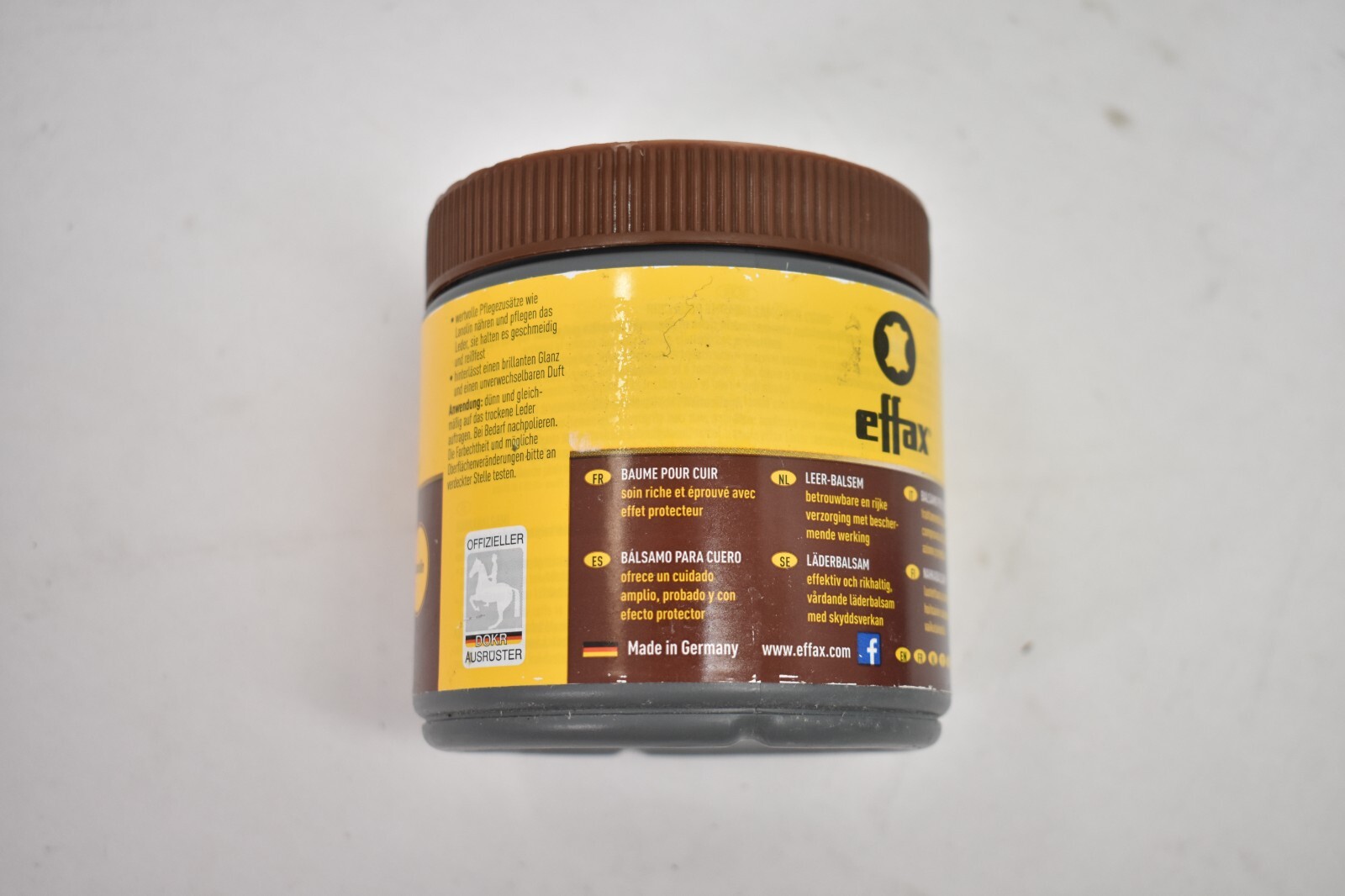 Effax Leder-Balsam Leather Balm 17oz 500mL Jar For Saddles Bridles Boots Shoes