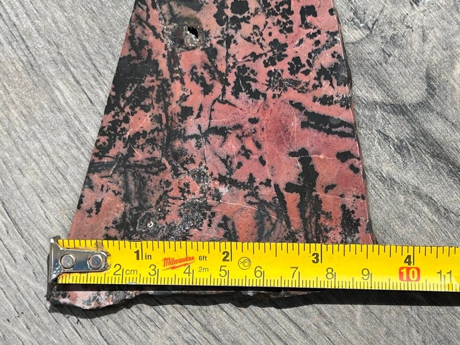 Old Stock - Dendritic Rhodonite - Mexico 4.5"x3.5" Lapidary Rough Slab Cabbing