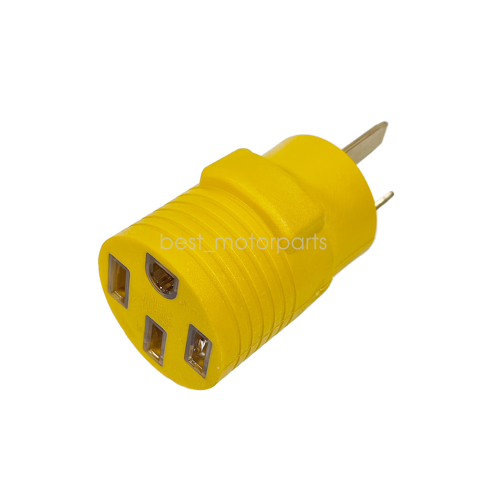 NEMA 10-50P To 14-50R Adapter Plug, 50 Amp 120V/240V Compact 3 Prong Male Plug