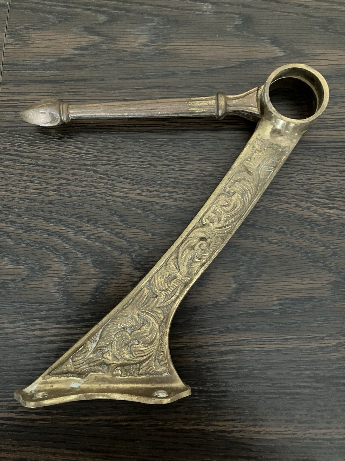 Antique Victorian Style Aged Brass Bar Footrest Brackets Set of 7