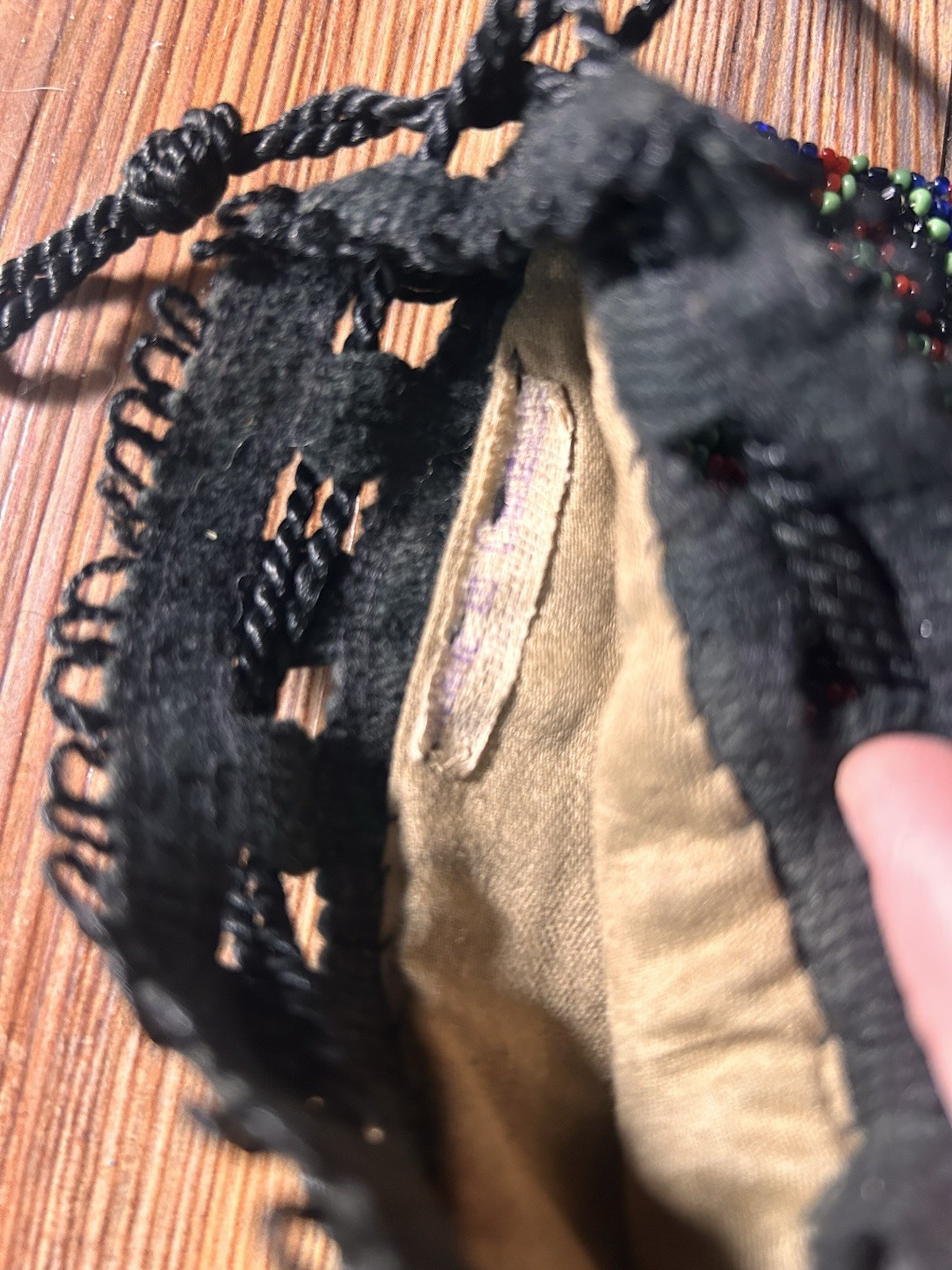 BEADED RETICULE Drawstring Purse Pouch ART DECO Victorian Flapper Geometric