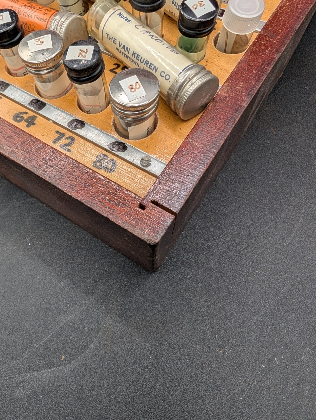 Vintage MACHINIST Set of Van Keuren And Other Measuring Wire Thread Set in Case