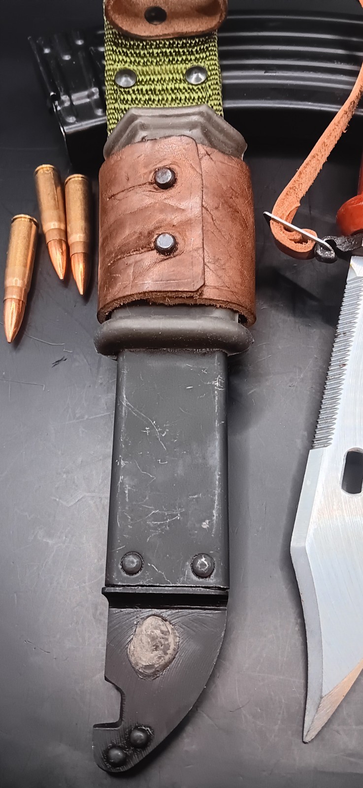 Romanian Type II AIMS Bayonet w/ Complete Sheath - Unissued Soviet Cold War #4