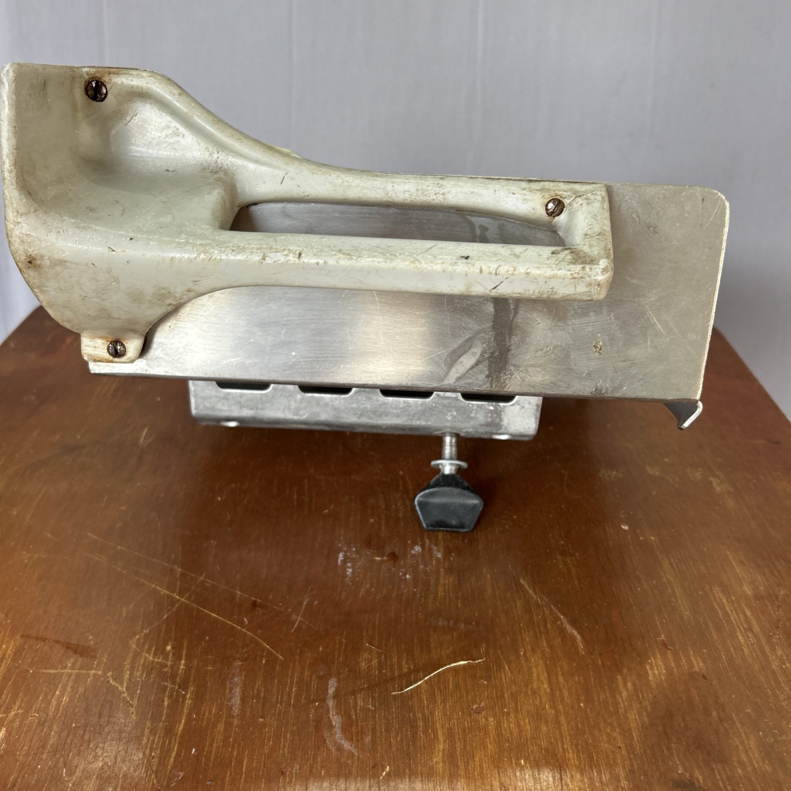 HOBART 512 Slicer Meat Carriage Tray Stainless Steel w/ Meat Grip & Thumb Screw