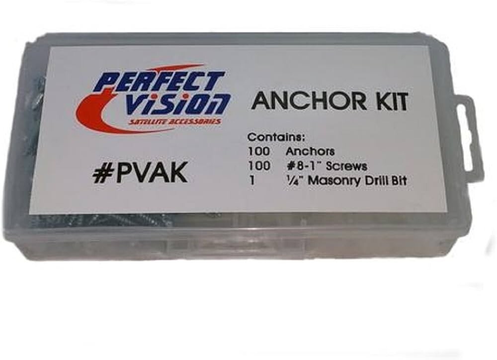 Perfect Vision PVAK Anchor Kit, Box 100 with 1/4 Bit US Seller Fast Shipping!!!