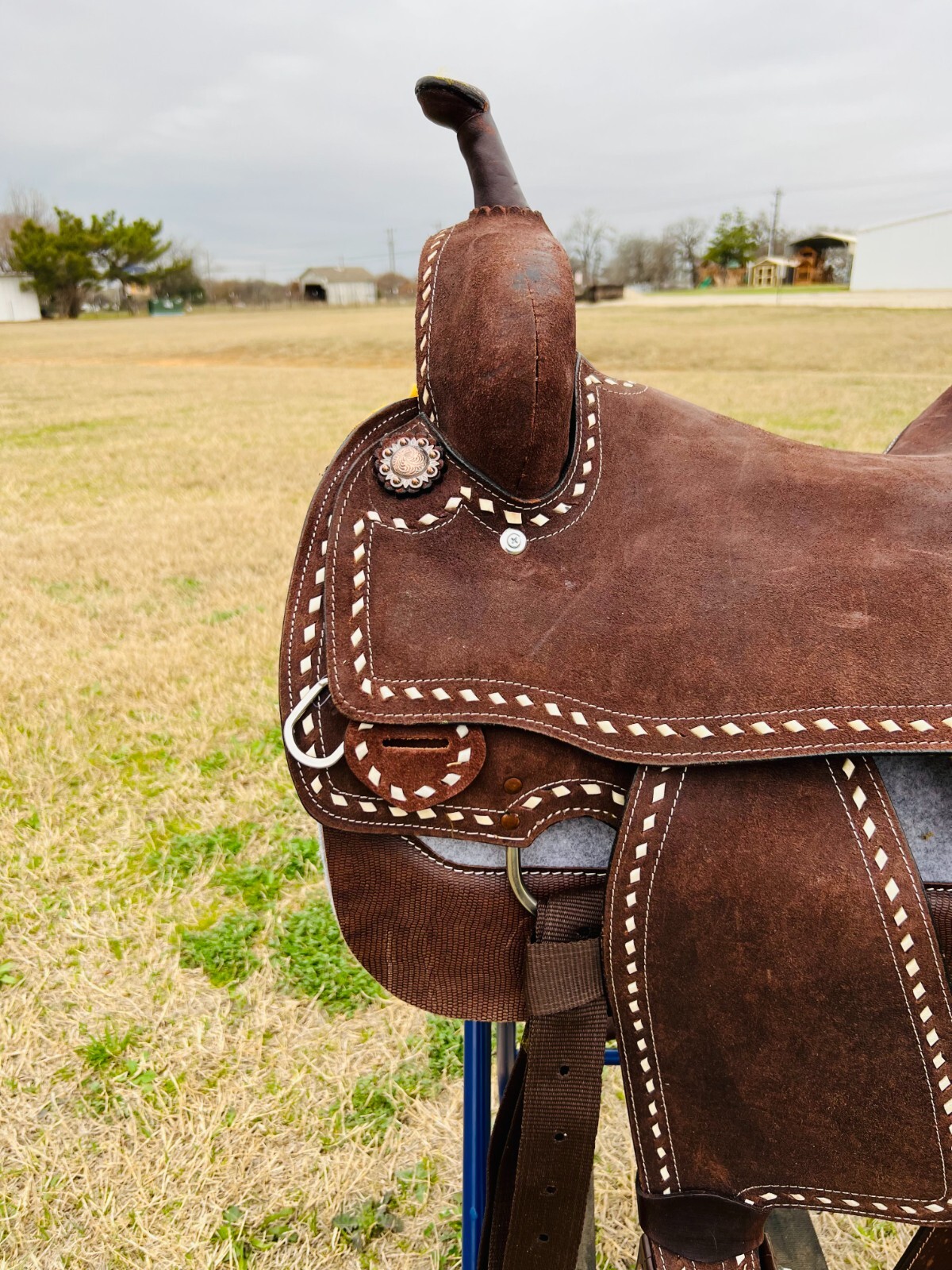Adults-Kids & 8" Western Saddle Horse Barrel Saddle Deep Seat With Free Shipping