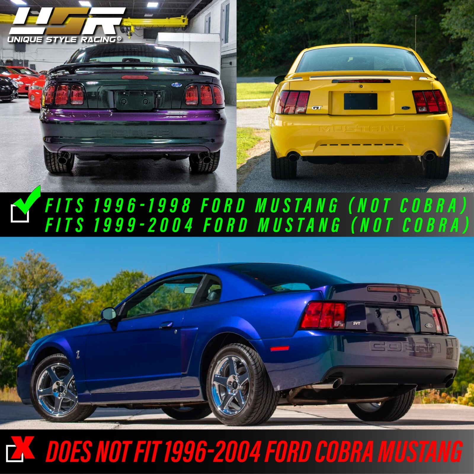 Plug&Play Tail Brake Light Harness +Flasher SEQUENTIAL SIGNAL For 96-04 Mustang