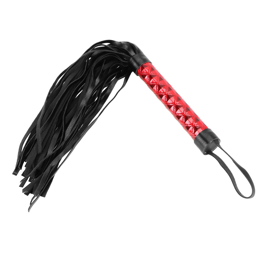 PU Leather Horse Riding Whip Handle Spanking Flogger Crops For Couples Roleplay