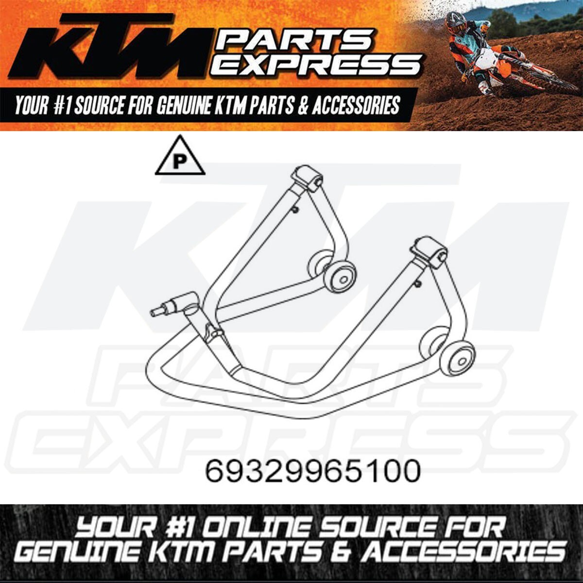 NEW OEM KTM FRONT WHEEL STAND SUPER DUKE RC ADVENTURE ENDURO 2024 69329965100