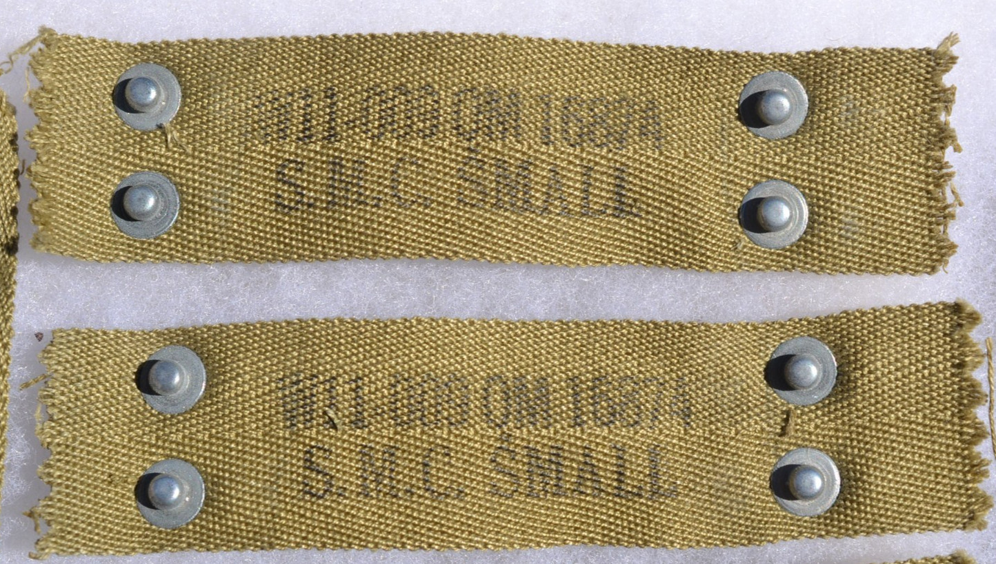 ORIGINAL WW2 US ARMY M-1 HELMET LINER NAPE STRAP S.M.C. MAKER STAMP 4.5 INCHES