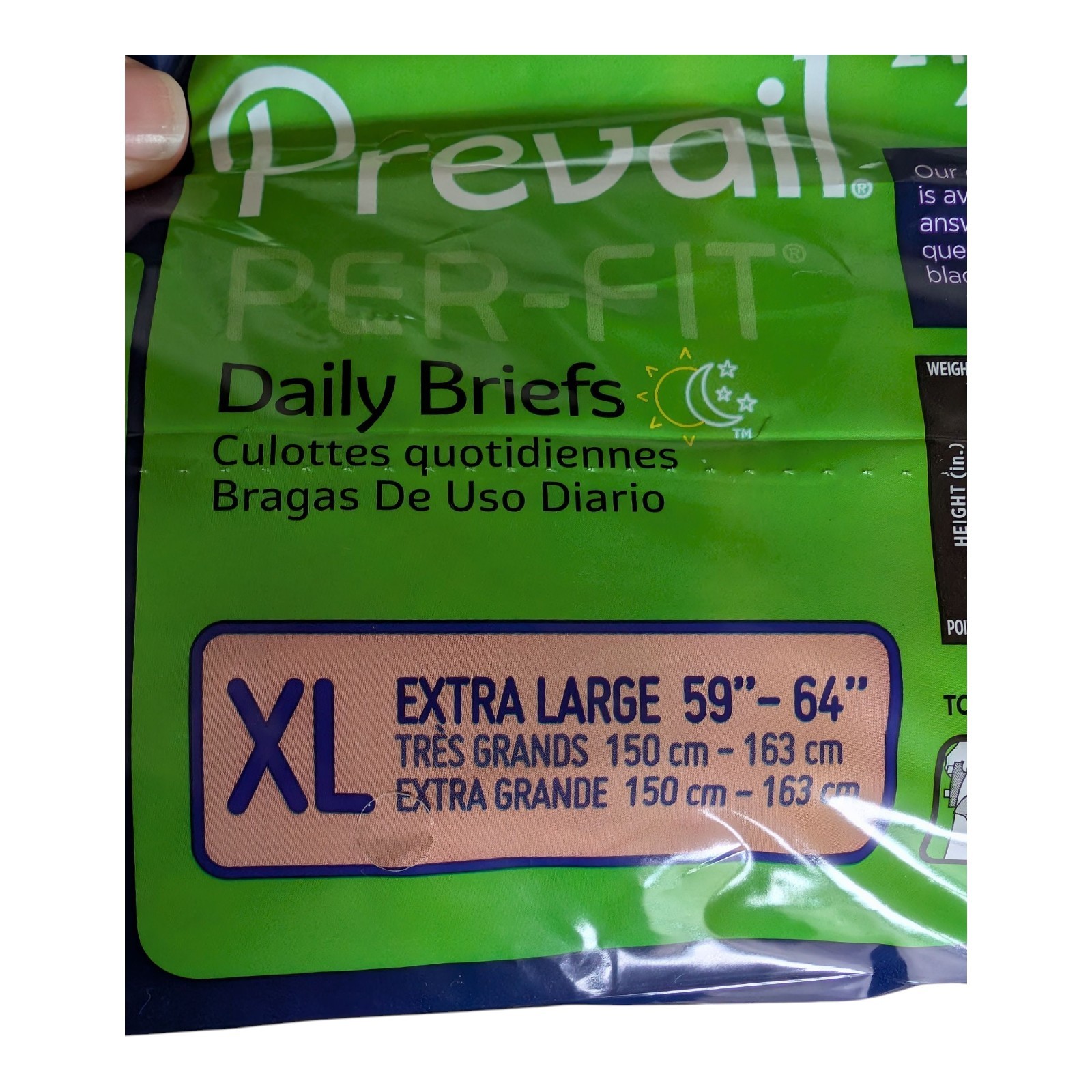 2x Prevail Per-Fit Incontinence Brief XL Mat Body Shape Maximum 30 Total Briefs