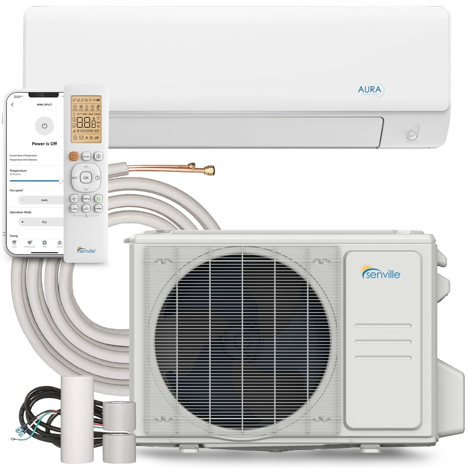 18000 BTU Ductless Mini Split Air Conditioner and Heat Pump - 21.4 SEER2