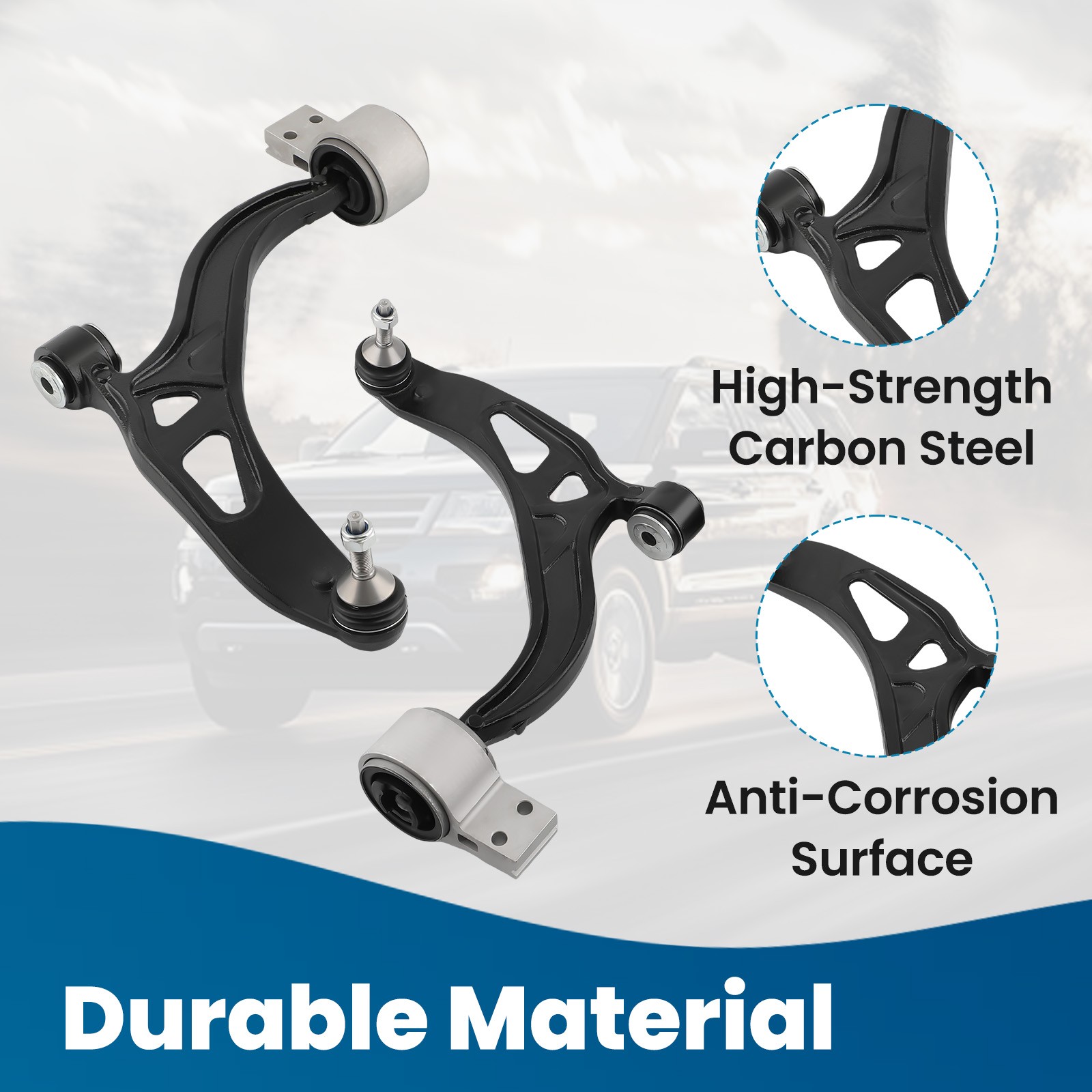 8x Front Lower Control Arms w/ Ball Joints For 2011-2015 2016 2017 Ford Explorer