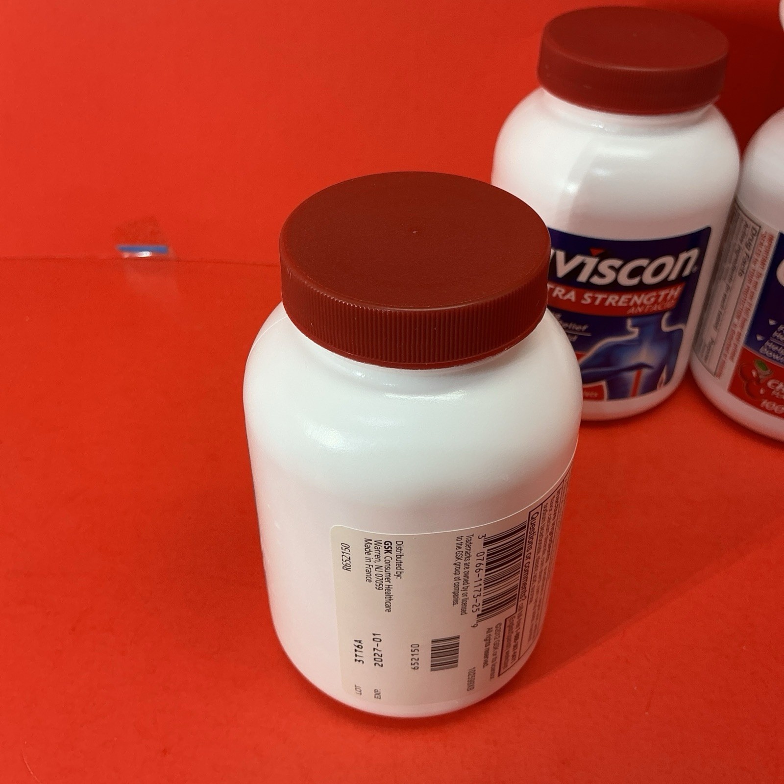 4-pack Gaviscon EXTRA Strength CHERRY Chewable Antacid Tablets 100ct (01/2027)