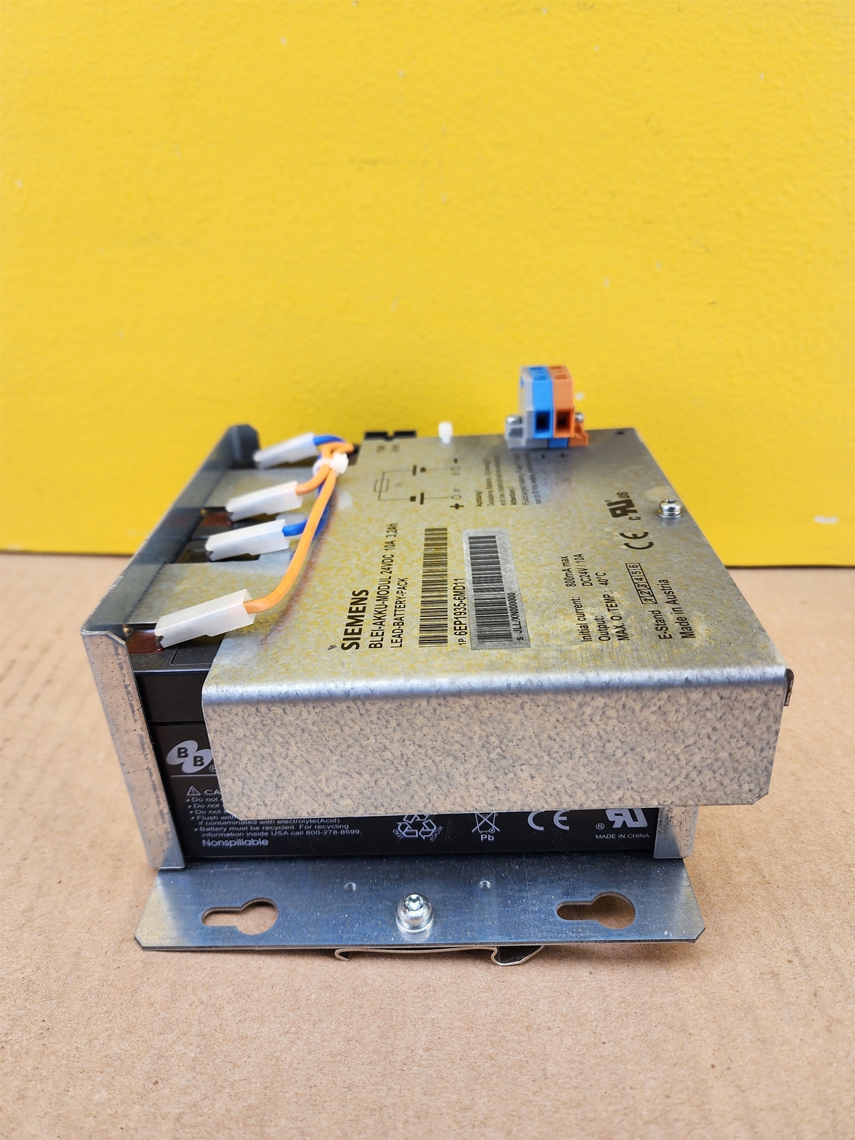 NEW Siemens 6EP1935-6MD11 SITOP Battery Module 24 V/3.2 Ah w/Lead-Acid Batteries