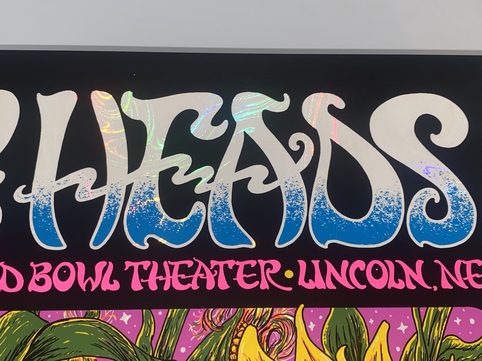 Dirty Heads Poster Lincoln NE 8/10/22 Silkscreen White Swirl Foil S/N Official