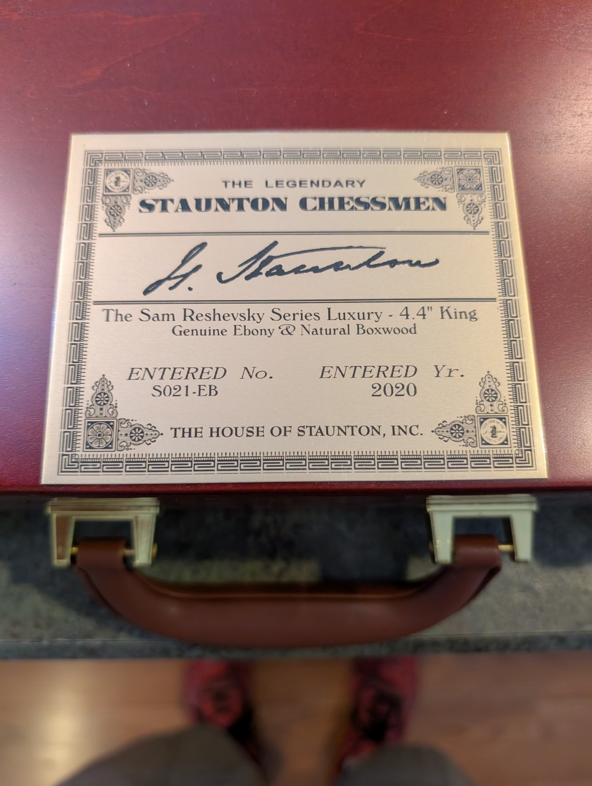 House of Staunton Wood Chess Set Pieces w Case Sam Reshevski Camaratta 4.5" King