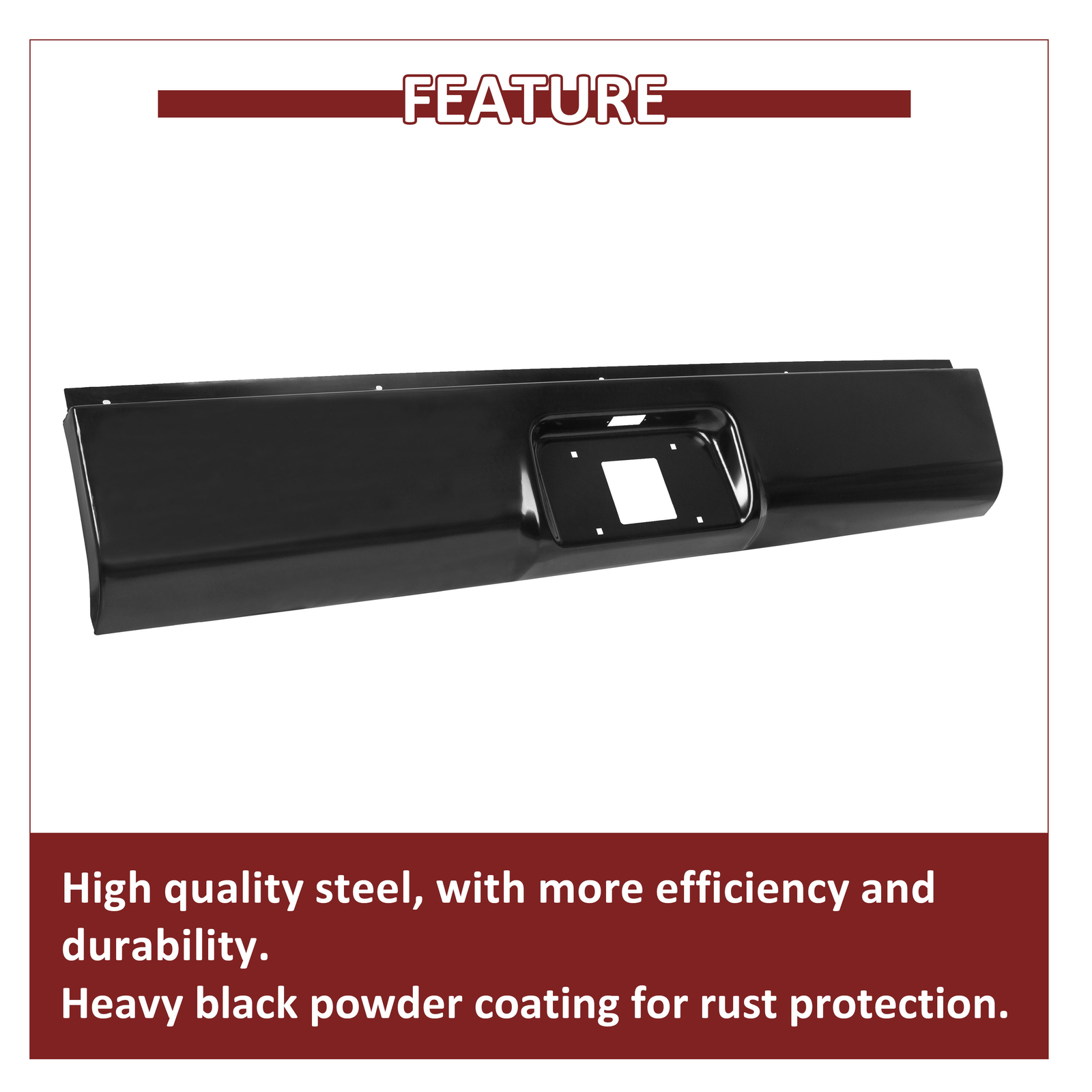 Rear Bumper Roll Pan w/LED License For 1999-2007 Chevy Silverado GMC Sierra 1500