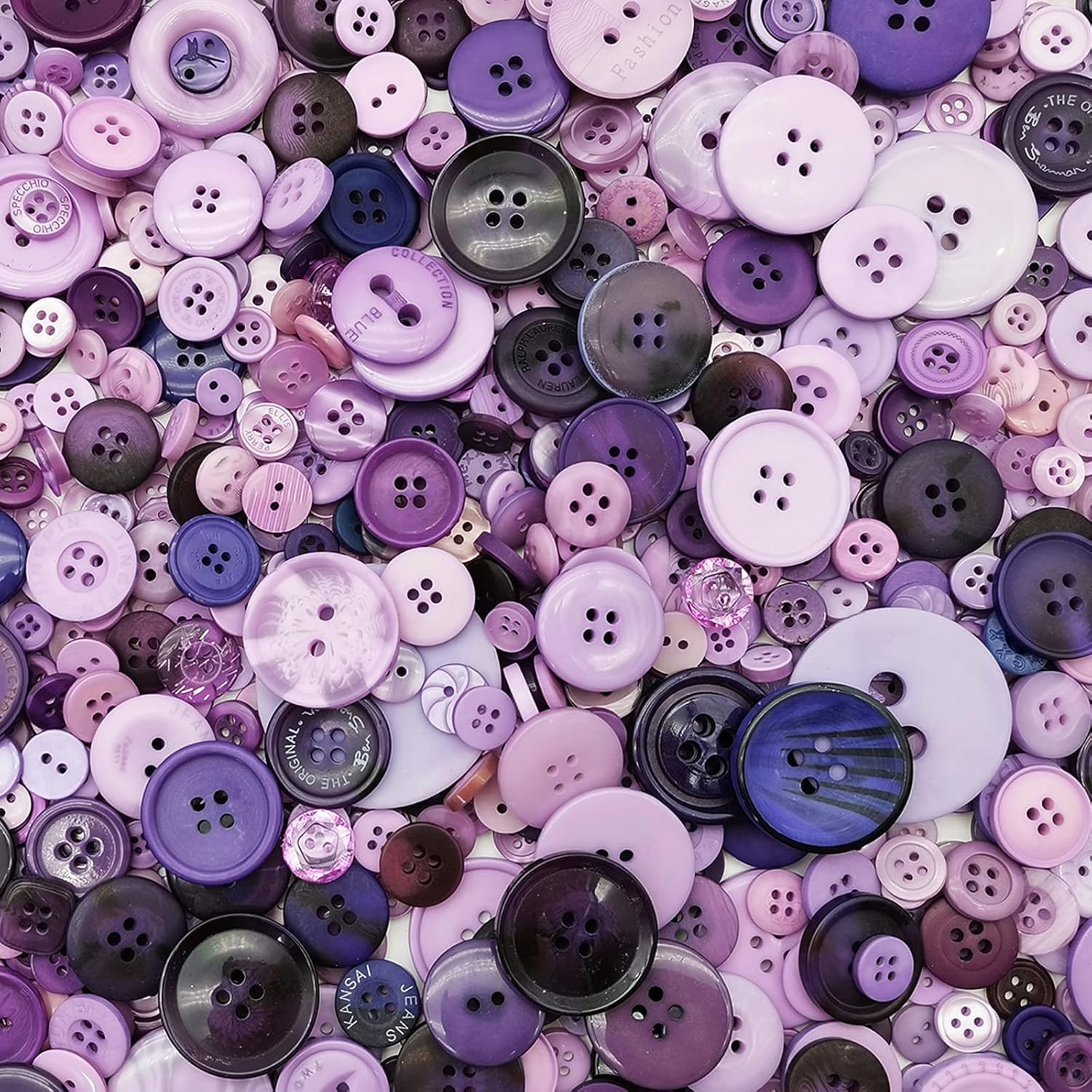 600-700Pcs Purple Buttons for Crafts Bulk Purple Craft Buttons Assorted Size for