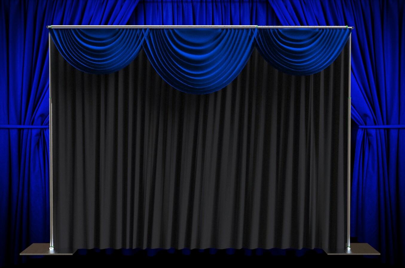 DOUBLE CROSSBAR ADJUSTABLE QUICK BACKDROP KIT 10 FT x 10 - 20 FT WITHOUT DRAPE