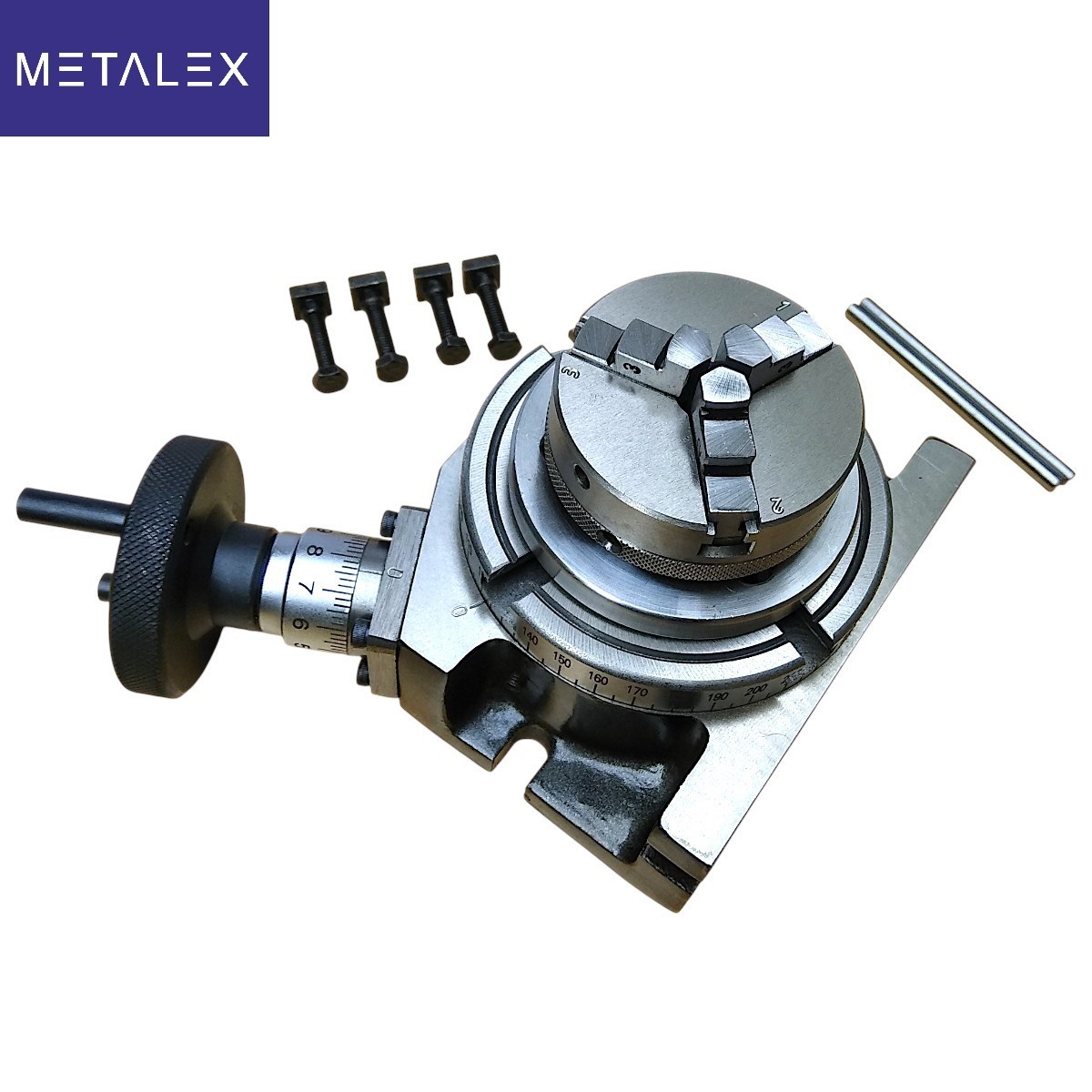 New Rotary Table Horizontal Vertical With 65mm 3 Jaw Lathe Chuck Backplate USA