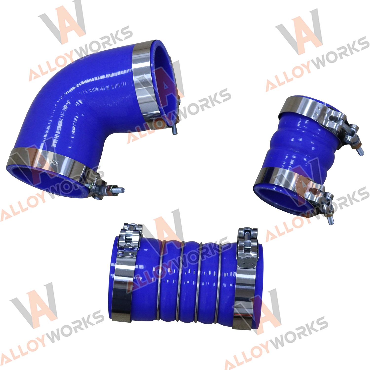 Silicone Hose Kit With Stainless Clamps For 06-10 GM 6.6L LBZ LMM Duramax