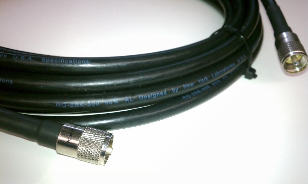 ALPHA - 100ft RG8u Coax Cable with AMPHENOL PL259s attached
