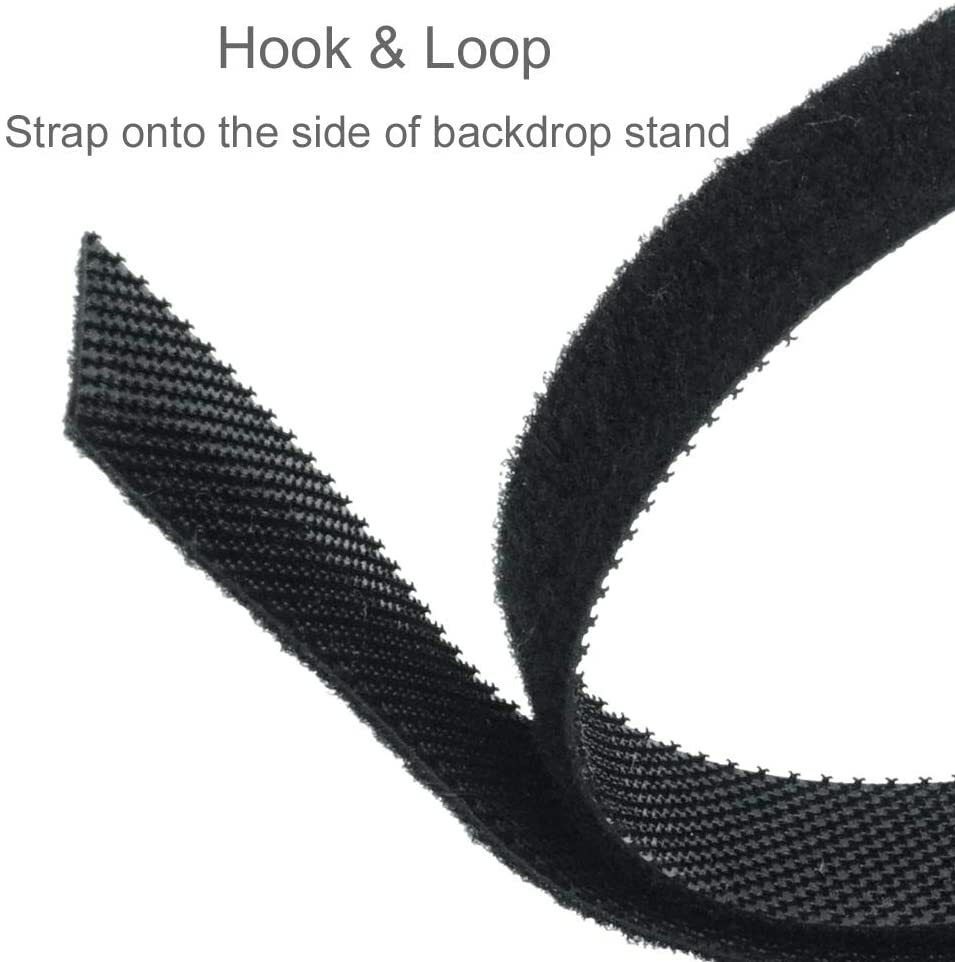 8 Piece Multi-Functional Strap & Clip for Backdrop Support Stands (Black)