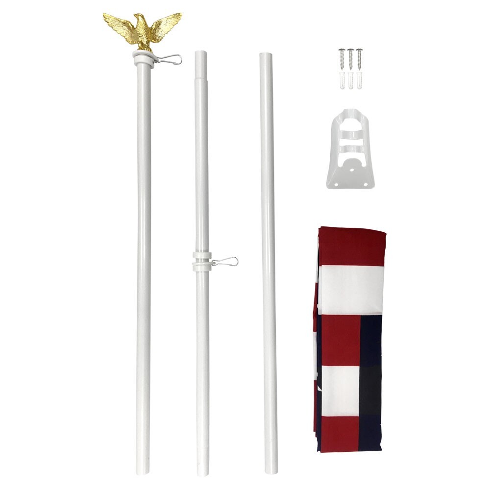 USA Flag & Flag Pole Kit American Flag Kit US Flag and Pole Kit 6ft Pole 3x5ft