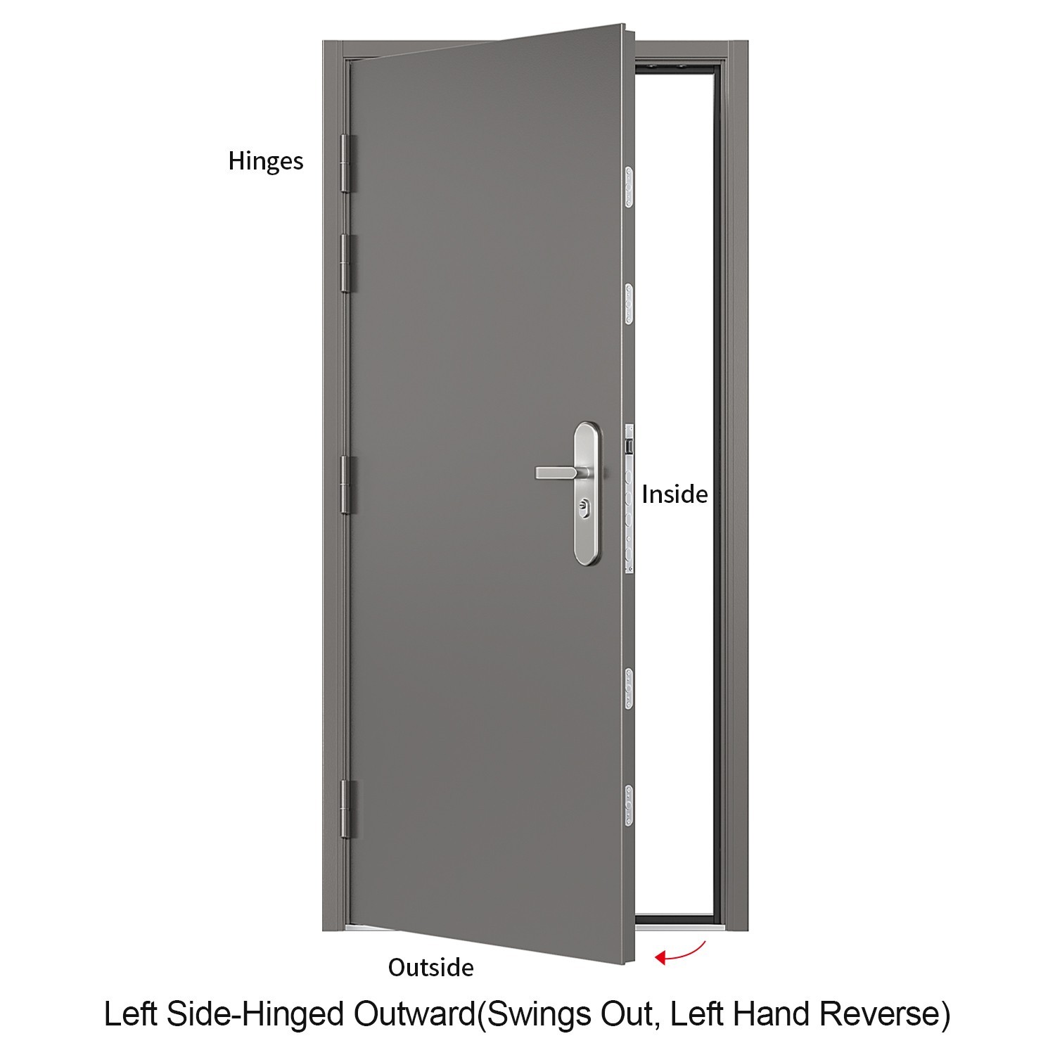 VIZ-PRO Quick Mount Steel Security Door 34 5/8" - 37" with Frame and Accessories