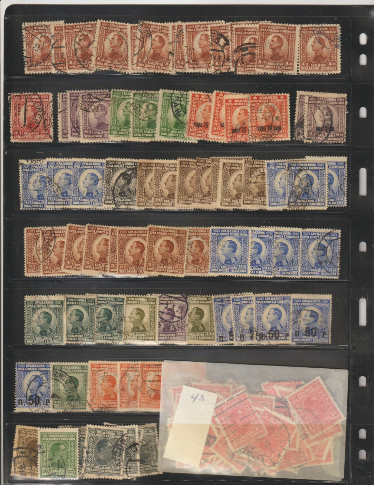 YUGOSLAVIA - KINGDOM 1921-1939 Large Collection, Accumulation, Stock Used stamps