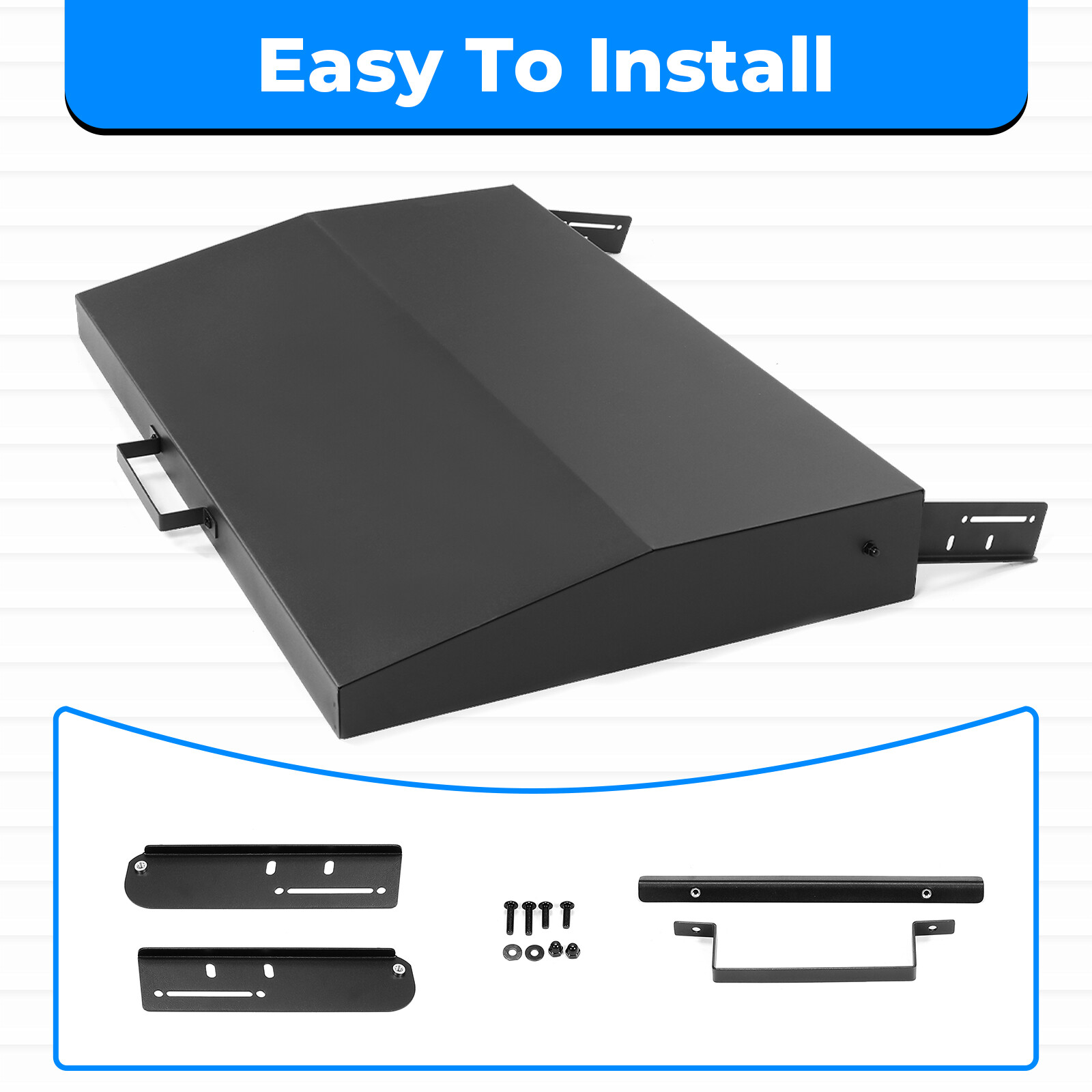 Hinged Lid for Blackstone 36 inch Griddle with Rear Grease Collection - Black