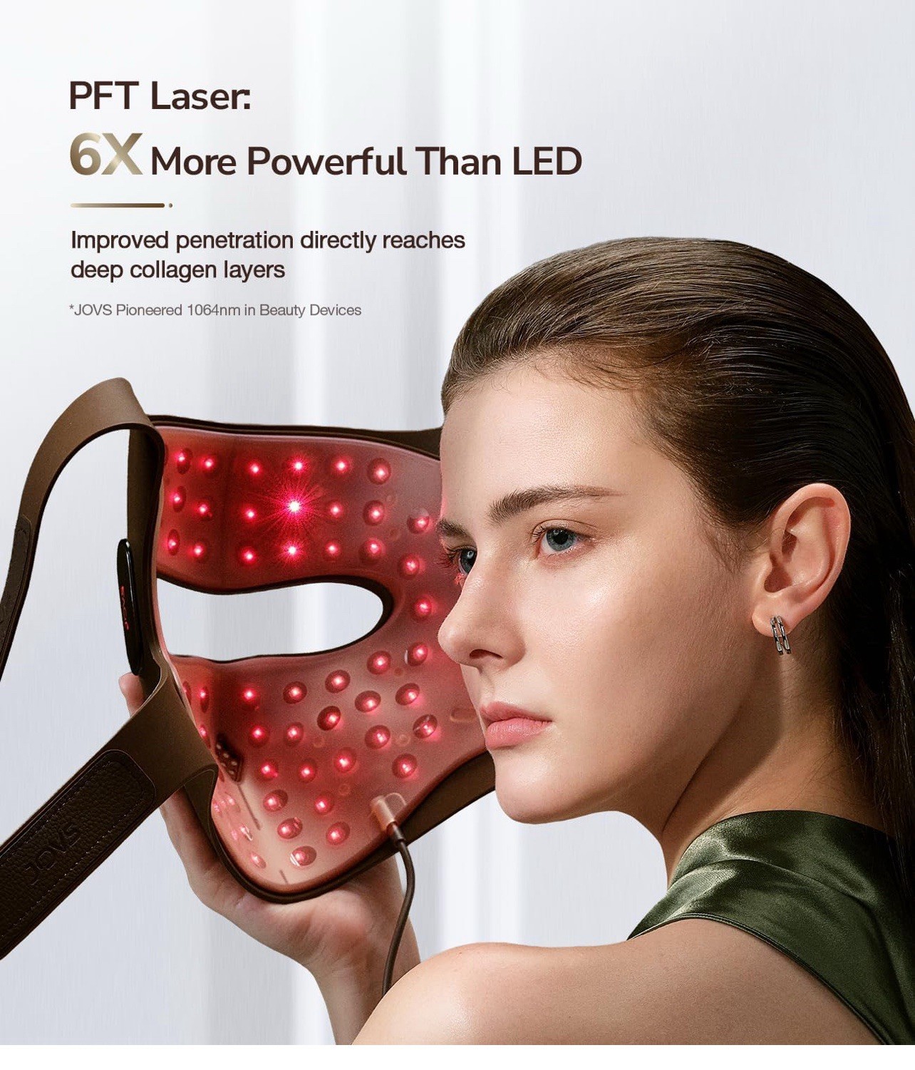 JOVS 4D Laser Light Therapy Mask, Red Light Therapy Mask for Face