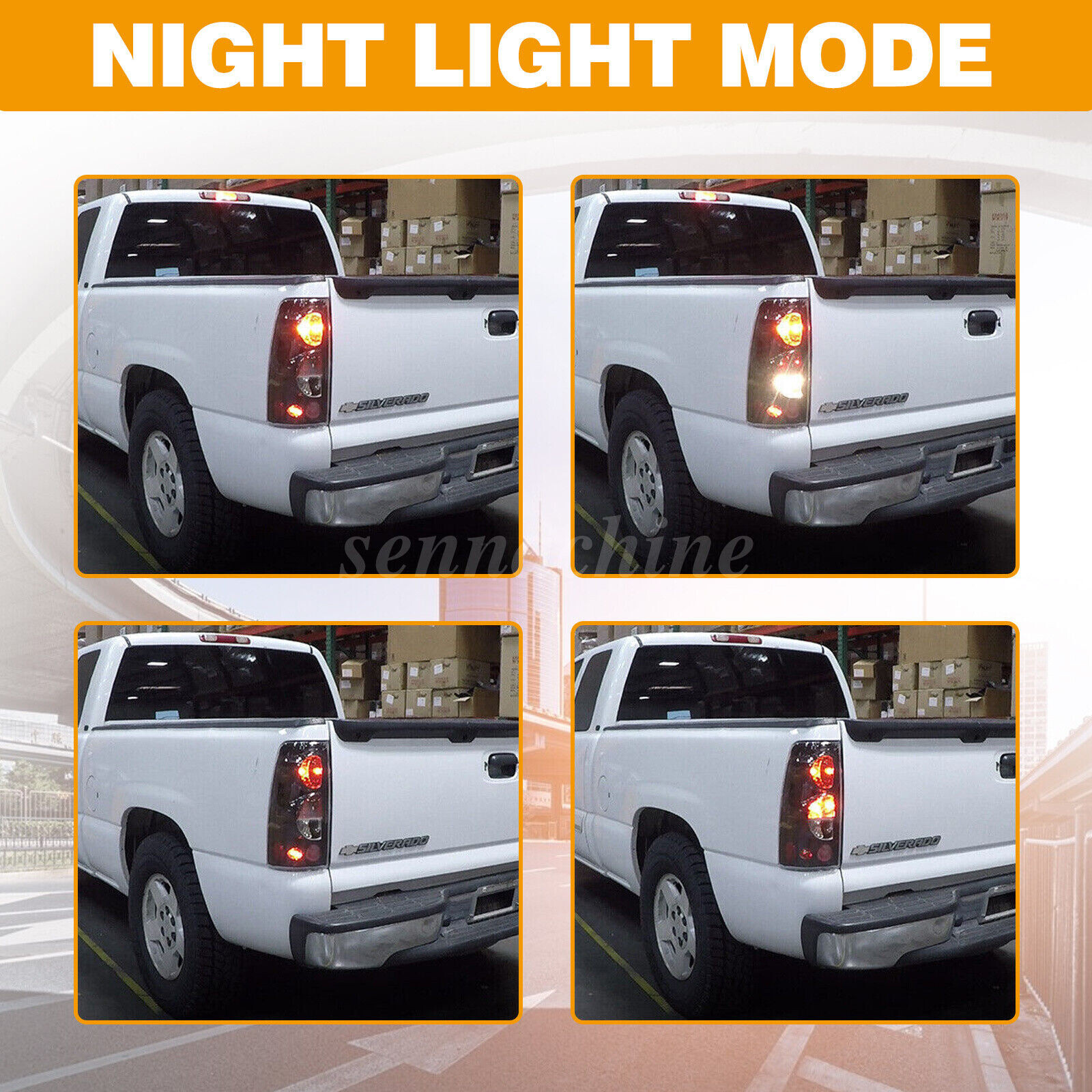 Pair Tail Lights Rear Brake Lamps L+R For 99-06 Chevy Silverado 1500 2500 3500