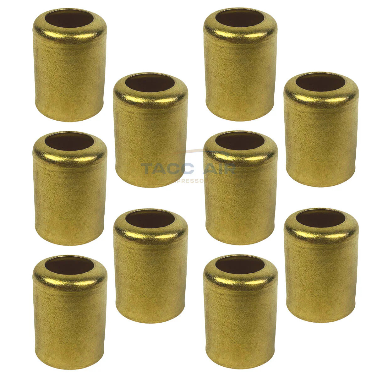 10 Pack Brass Hose Crimp Ferrule 0.478 Inside diameter x 0.687 in Length