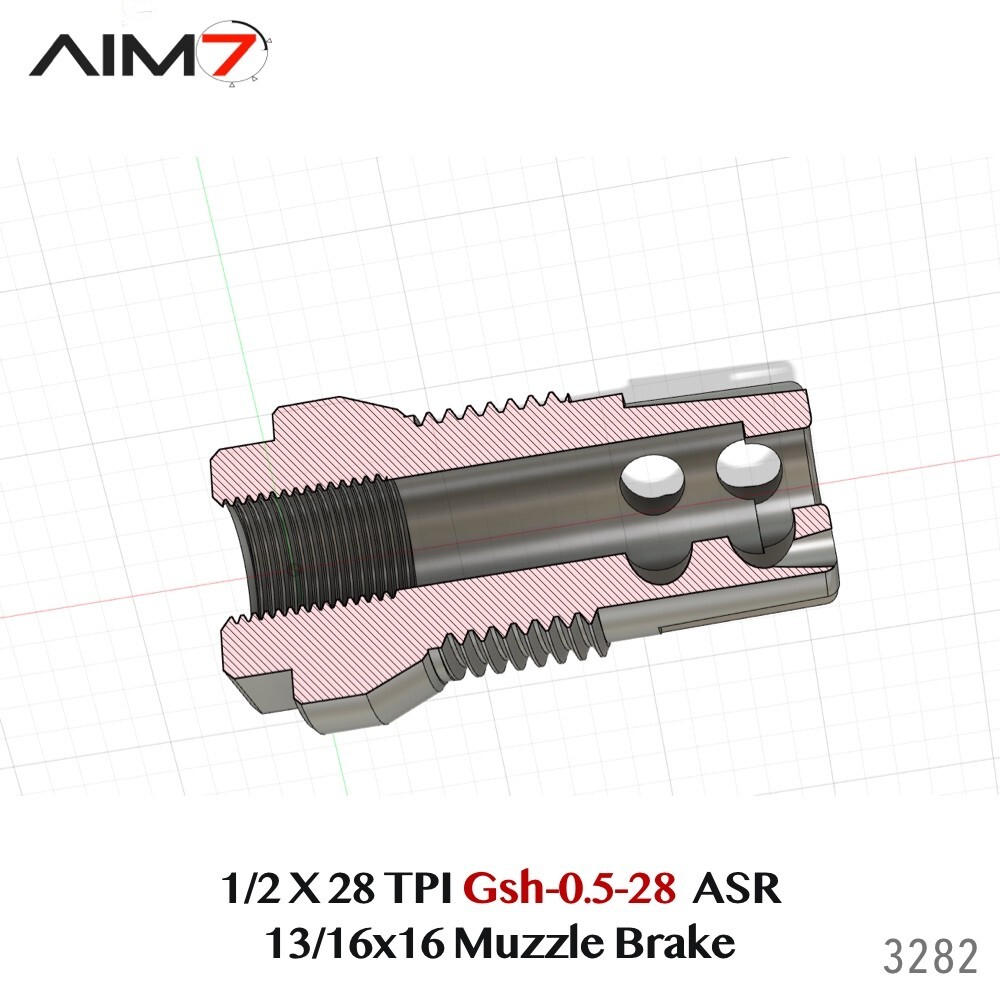 AIM7 Tempest XDT Taper ASR & Gsh-0.5 Linear Muzzle Compensator 223/22/9mm