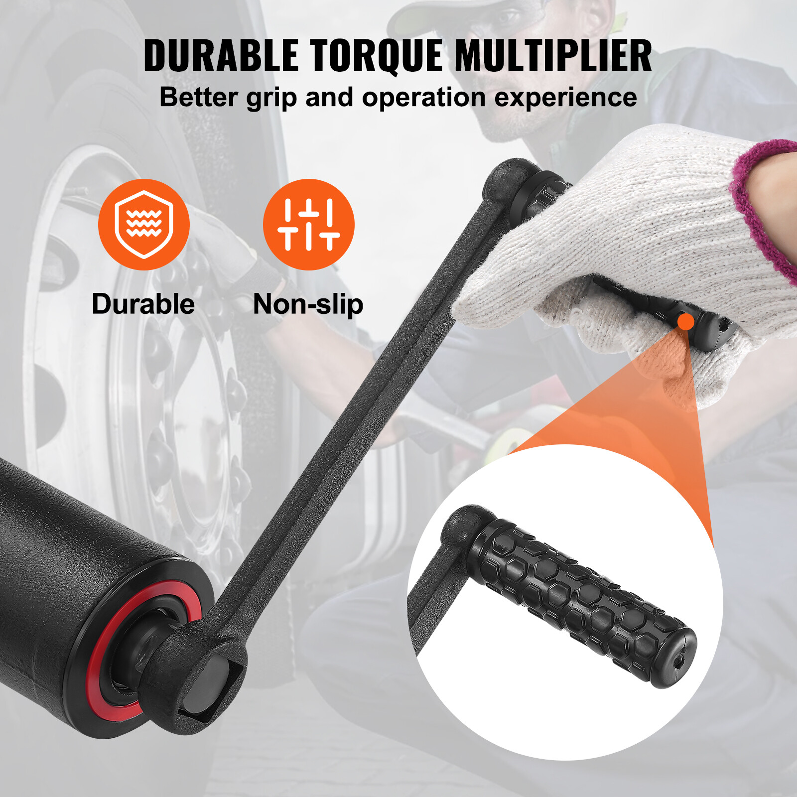 Torque Multiplier Set 1:64 Wrench Lug Nut Labor Saving Lugnuts with 8 Sockets